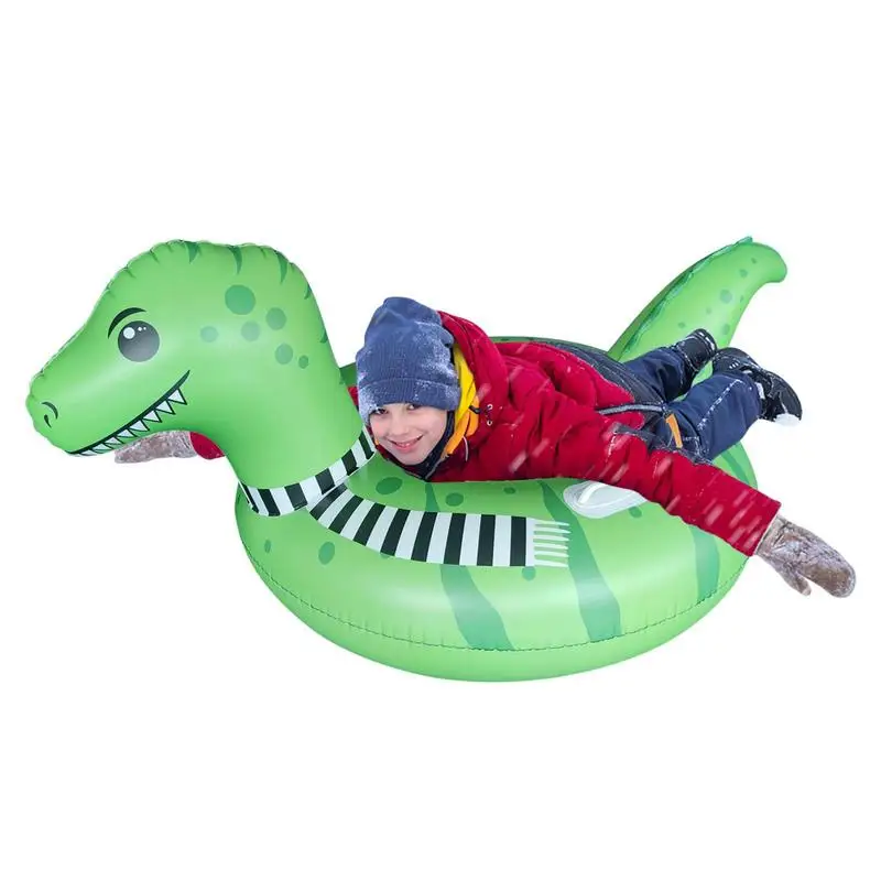 

Snow Tube Sled Thickening Dinosaur Snow Sleds 67 Inch Scratch-proof Wear-resistant Dinosaur Snow Sledding Tube Load Up To 250