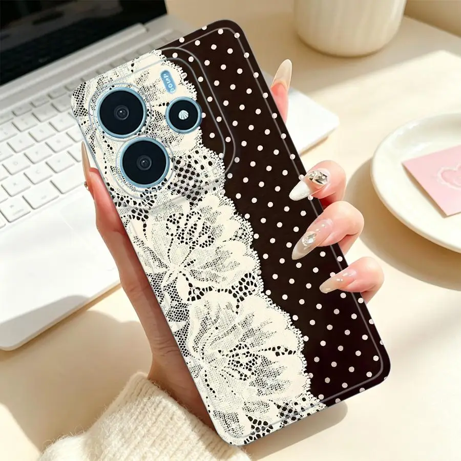 Soft Lace Polka Dot Phone Case Cover