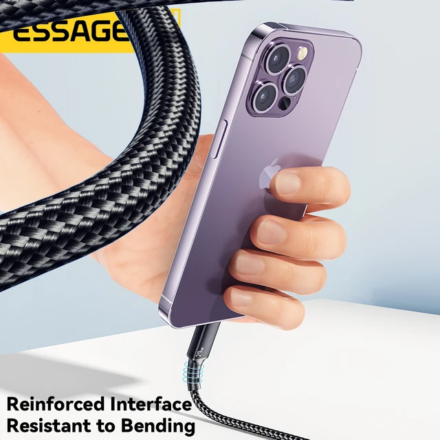 Essager USB C Cable For iPhone 14 13 12 11 Pro Max Xs 8 Plus iPad Macbook Wire 29W PD Fast Charging Type C To Lighting Data Cord 5