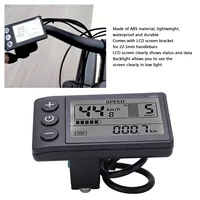 Compteur d'affichage LCD pour vélo électrique, ABS léger S866, grand écran pour guidon de 22.2mm/0,9 pouces 2