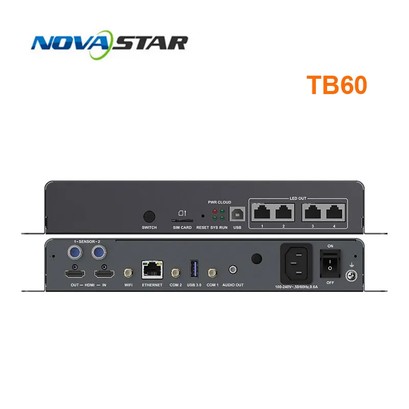 NovaStar 황소 시리즈 멀티미디어 플레이어 LED 디스플레이 발신자 상자 TB60 최고의 가격