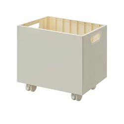 Durable Stackable Book Storage Box with Side Handles (WHITE)
