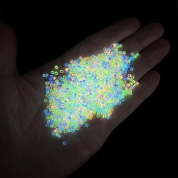 Luminous Glass Rice Beads 1