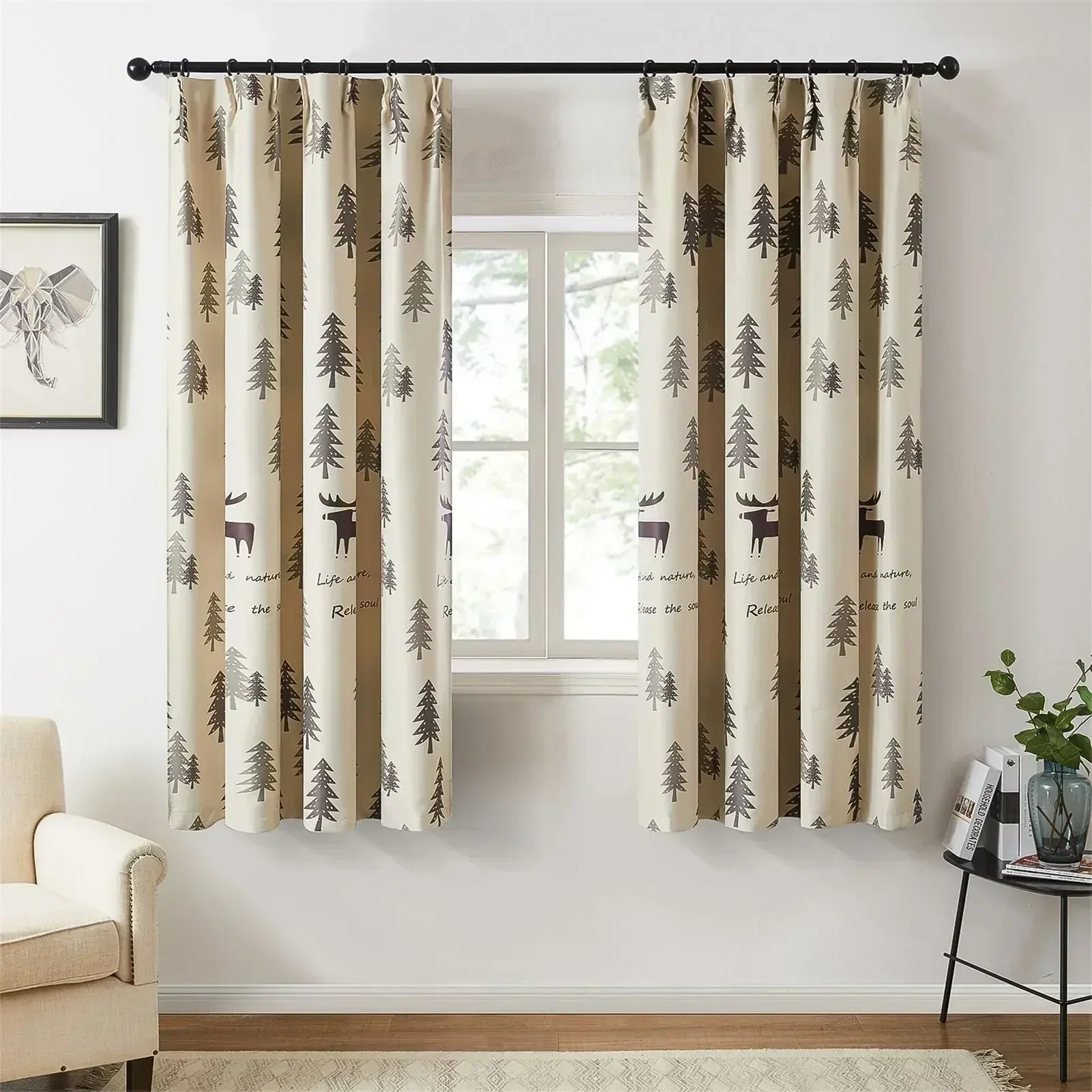 

20663-XZ-Curtains for Screen Living Room Bedroom Villa High Window Customized