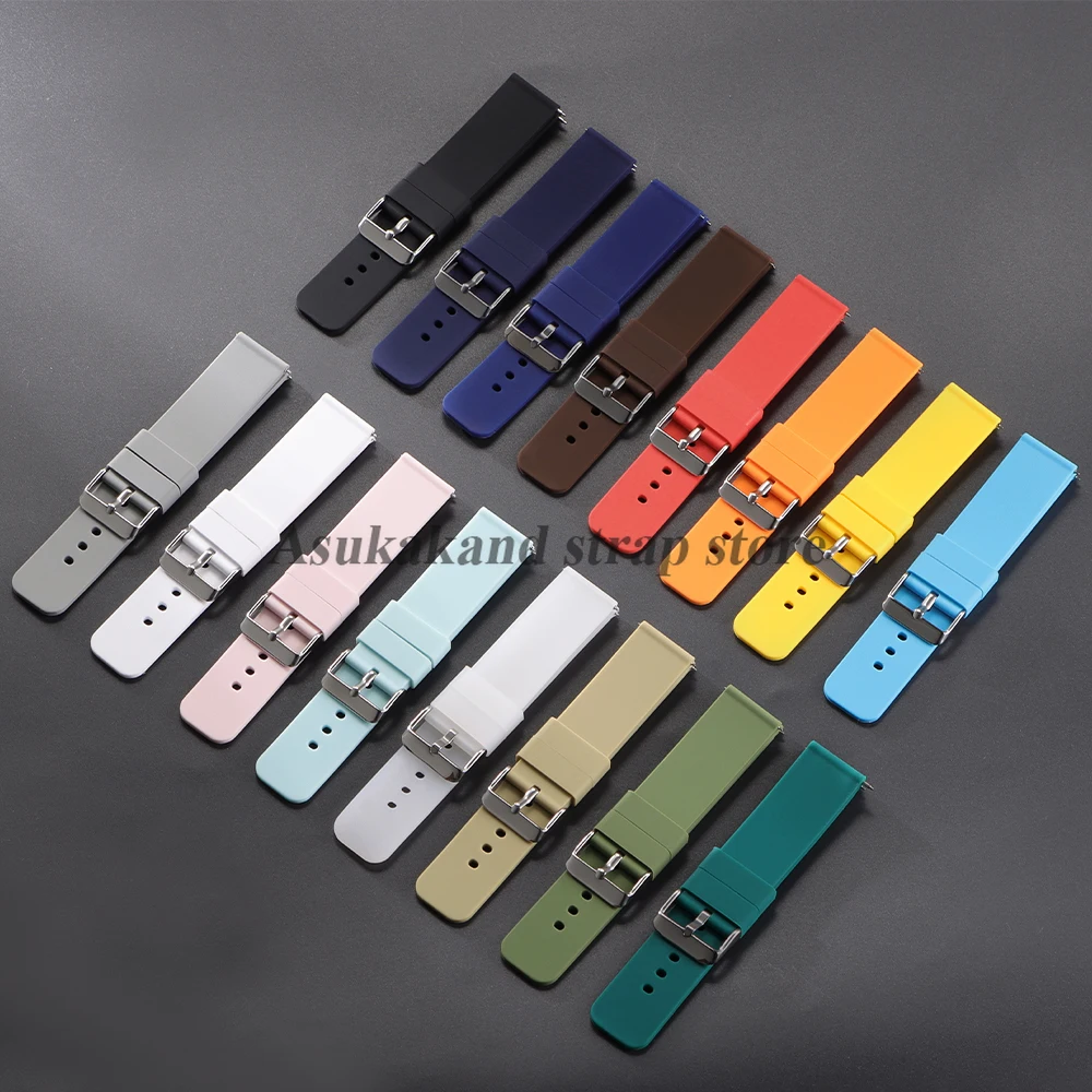 Versatile Silicone Watch Strap - Multiple Sizes Available