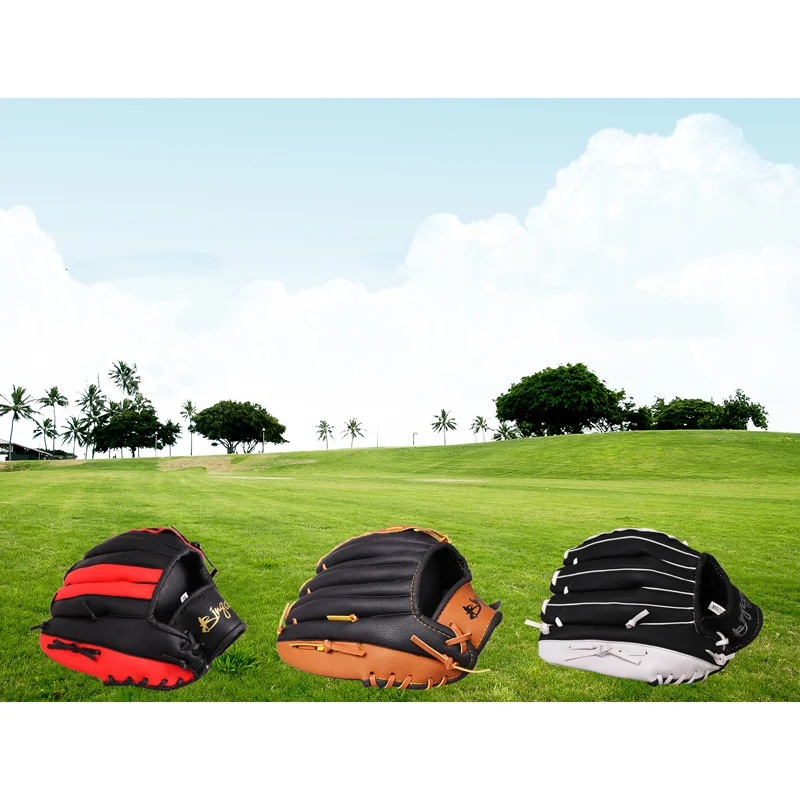 Newly Baseball Gloves Thickened Adults Softball Protective Catcher Gloves  PVC Wear-resistant Sports Hand Protective Gear