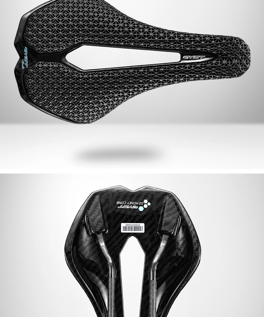 RYET Carbon 3D-Gedruckter Fahrradsattel Ultraleichter Rennrad-MTB-Sitz 7x9mm 115g/155g Sitzkissen Fahrradteile – Detail 17
