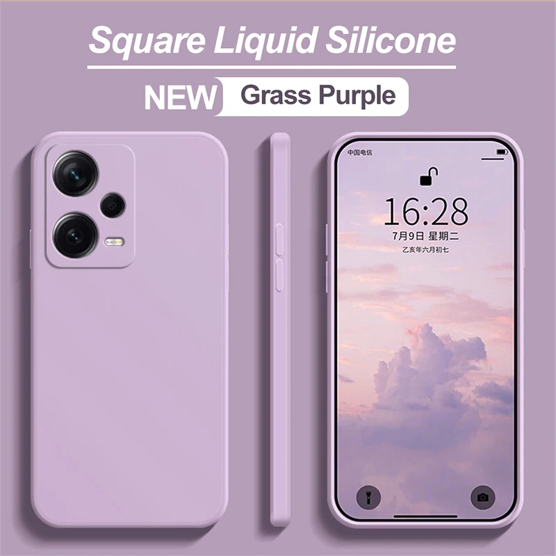 thumbnail image 1 of Redmi Note 12 Pro Case Square Liquid Silicone Phone Cases For Xiaomi Redmi Note 12 Pro Plus Note12Pro 4G Note12 Pro Soft Cover, 1 of 5