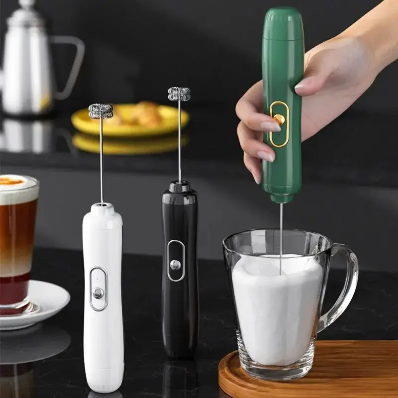 milk frother handheld electric egg beater maker kitchen drink foamer mixer coffee creamer whisk frothy stirring tools 1 PCS