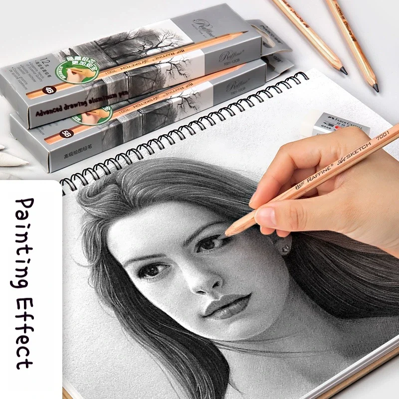 12Pcs Professional Drawing Sketch Pencil Set HB-14B Graphite Hand-Painted Pen School Stationery