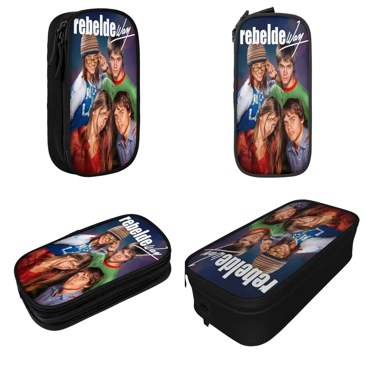 Cute Rebelde Way Pencil Cases Pencilcases Pen Box for Girls Boys Large Storage Bag Students School Zipper Stationery 2