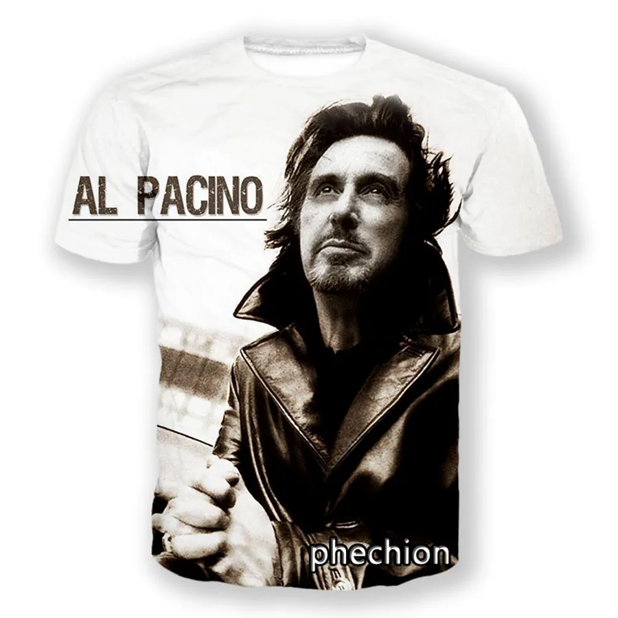 

Футболка phechion Al Pacino с 3D принтом для мужчин и женщин, рубашка в стиле хип-хоп, одежда унисекс, топы, поставщики, Прямая поставка, A33
