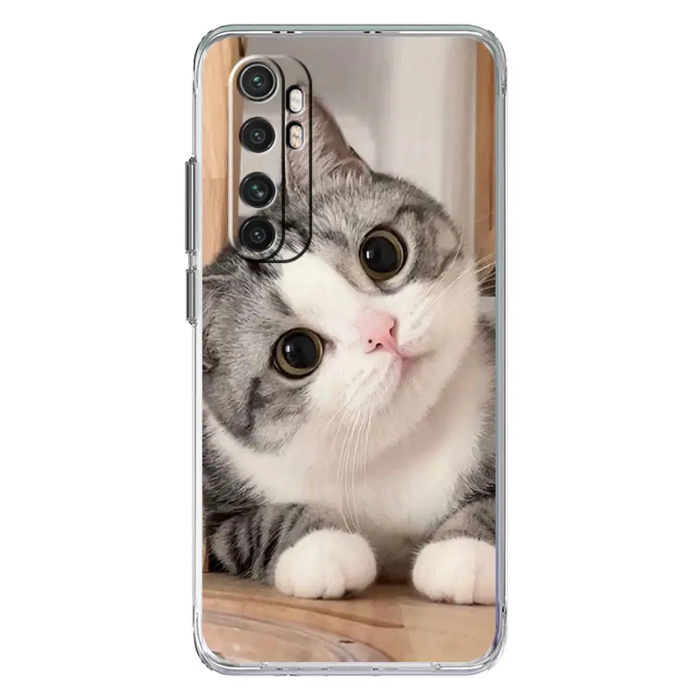 Kawaii Love Cat Clear TPU Phone Case Cover