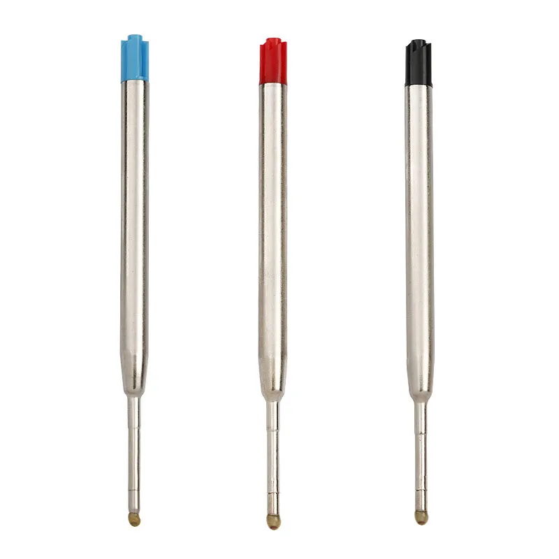 20pcs 1.0mm 볼펜 중간 포인트 포인트 펜 리필 예비 파커 펜 리필 교체품 학교 사무용품
