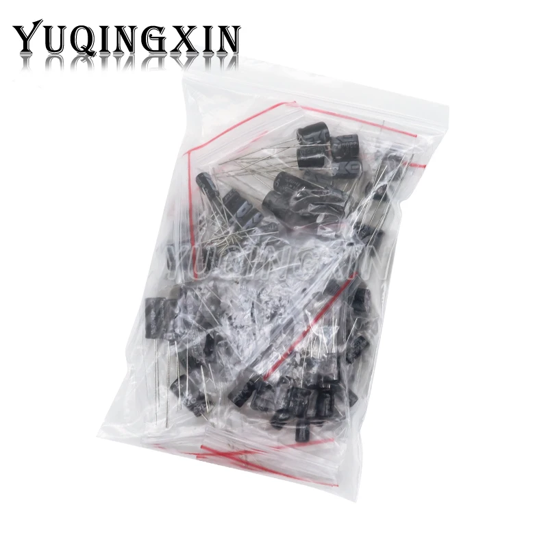 120pcs Electrolytic Capacitor Assortment Kit 12Values 1uF-470uF 2.2UF 4.7UF 10UF 22UF 33UF 47UF 100UF 220UF Capacitance Set