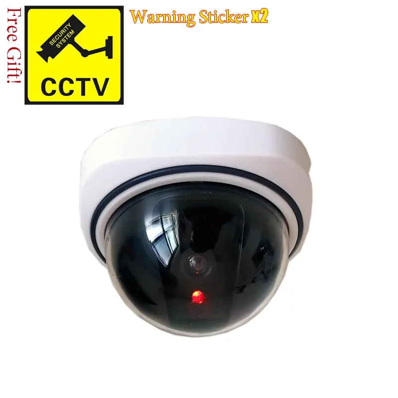Comprar Cámara CCTV de vigilancia de seguridad tipo domo falsa con luz LED  roja intermitente