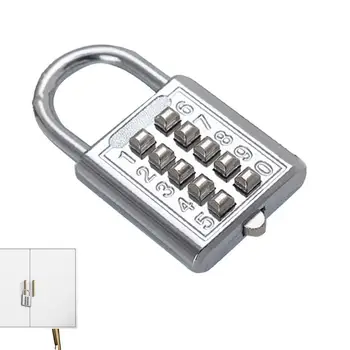 Digital Combination Padlock 8/10 Digits Combo Locks For Lockers Students Toolbox Button Combination Security Padlock Practical 1