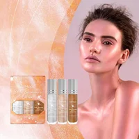 Eelhope Facial Highlighter Stick Set Party Ball Performance Makeup Roller Ball Liquid Fluorescent Highlighter Oil Body Glitter 2