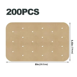 Pack of 100 Non - Stick Oil - Proof Air Fryer Baking Papers (200Pcs)