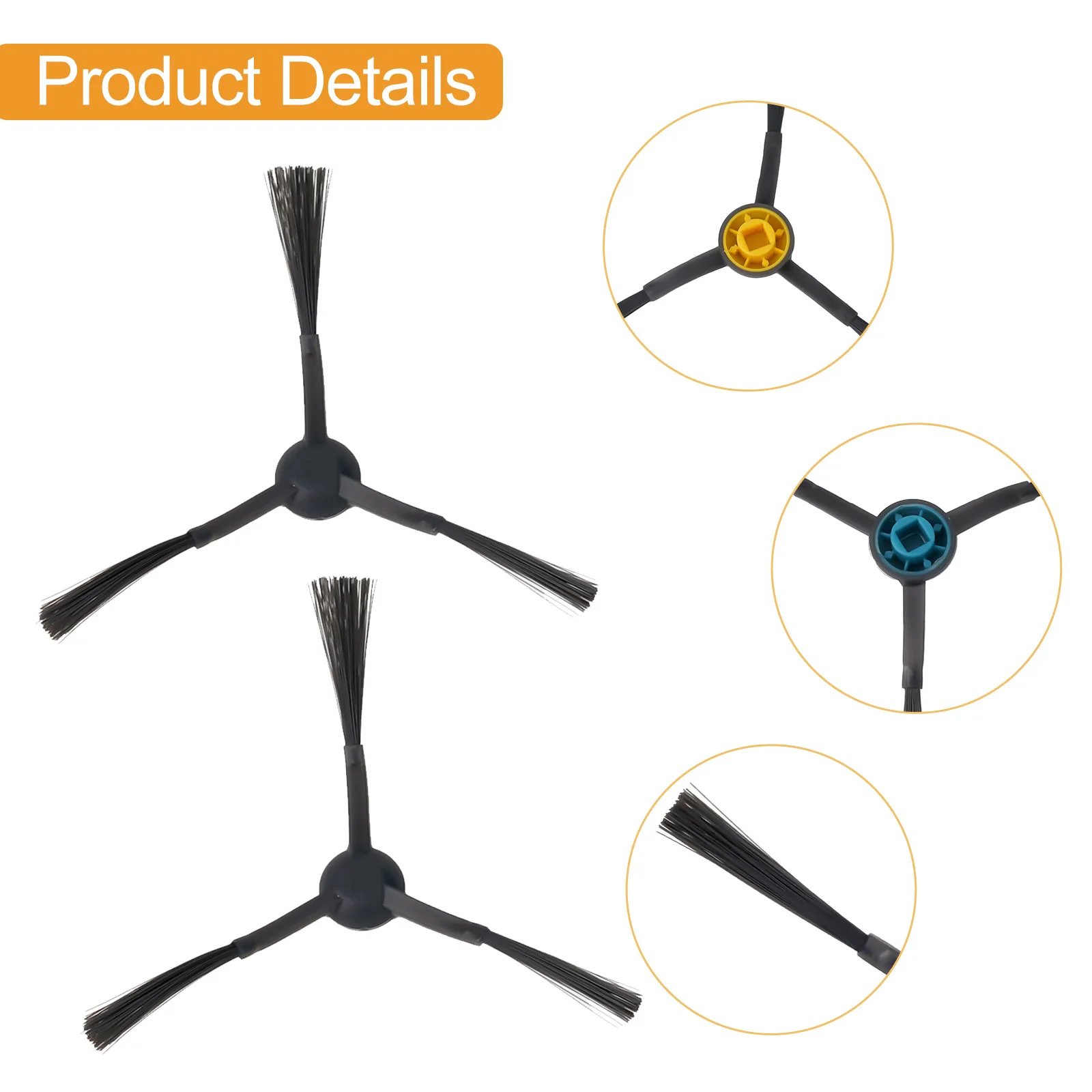 "Maximize Cleaning Efficiency with 6 Pack of High Quality Spare Side Brushes for Midea M7/M7 Pro Robot Vacuum Cleaner" 4