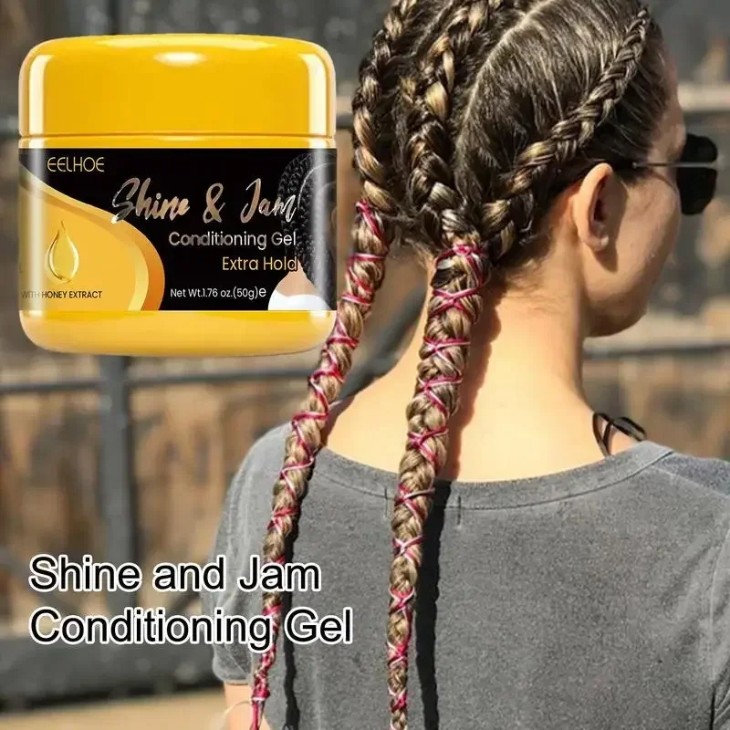Castor Braid Gel Braid Gel 50g Hair Braiding Gel Styling Control Smooth Long Lasting Styling Braiding Gel Tames Frizz Edges Hair Twist Wax