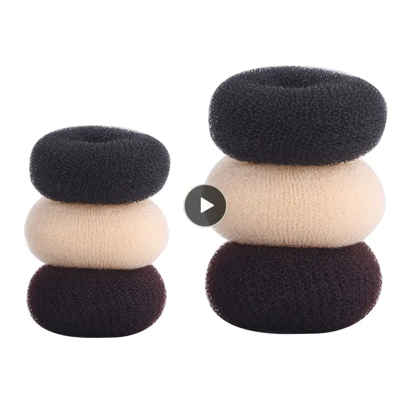 Черные/коричневые/цвета слоновой кости M L приспособление для пучка волос пончик для волос Инструменты для волос шпилька для волос аксессуары для волос для женщин косички для укладки