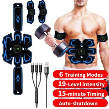 EMS Weight Loss Fitness Vibration Belt USB Rechargeable Electric Body Slimming Massager for Abdomen/Arm/Leg Home Office Exercise