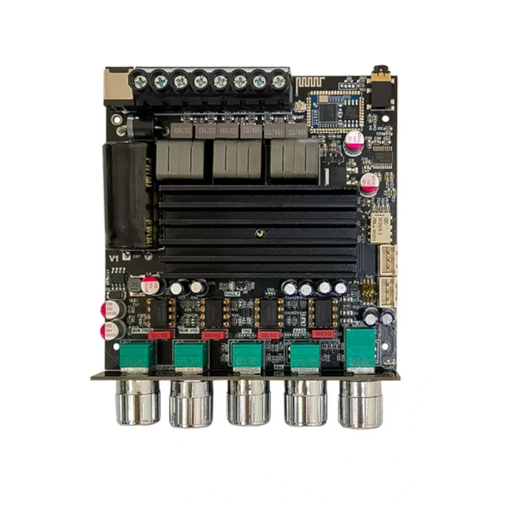 ZK-APTX1 2.1 채널 블루투스 앰프 보드, 서브우퍼 극장 HiFi 스테레오 이퀄라이저, 파워 앰프 보드, 100W x 2 + 200W