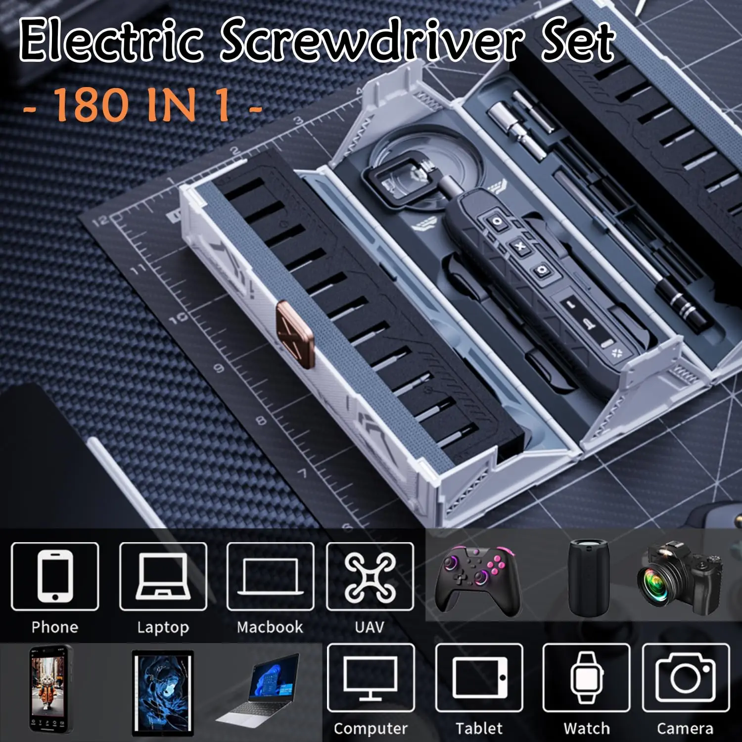 JAKEMY JM-8193 180-in-1 Electric Mini Precision Screwdriver