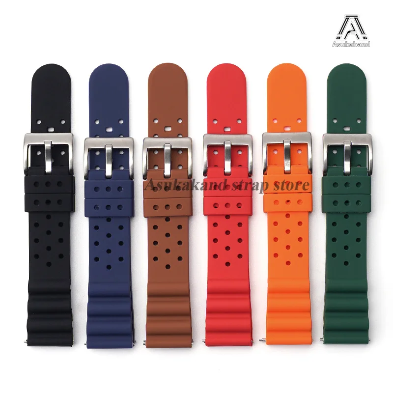 Universal Men's Sport Waterproof Silicone Watch Strap with Quick Release