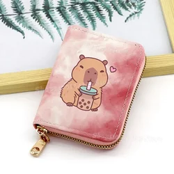 Kawaii Capybara Canvas Wallet - Cute Y2K Trend Coin Purse Gift - 10.7x8x2.5cm (SHUI 69)