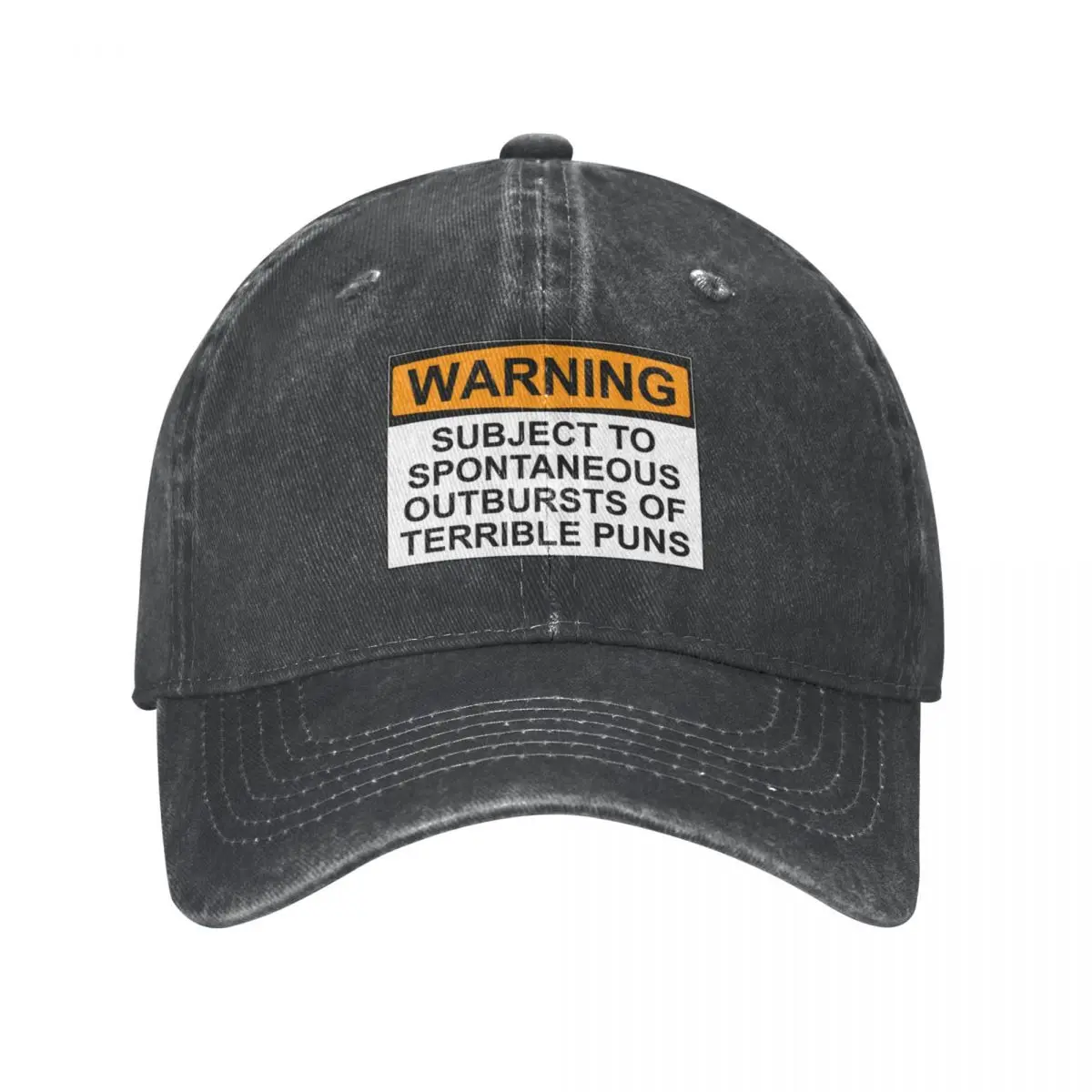 

WARNING: SUBJECT TO SPONTANEOUS OUTBURSTS OF TERRIBLE PUNS Cap Cowboy Hat icon mens hat Women's