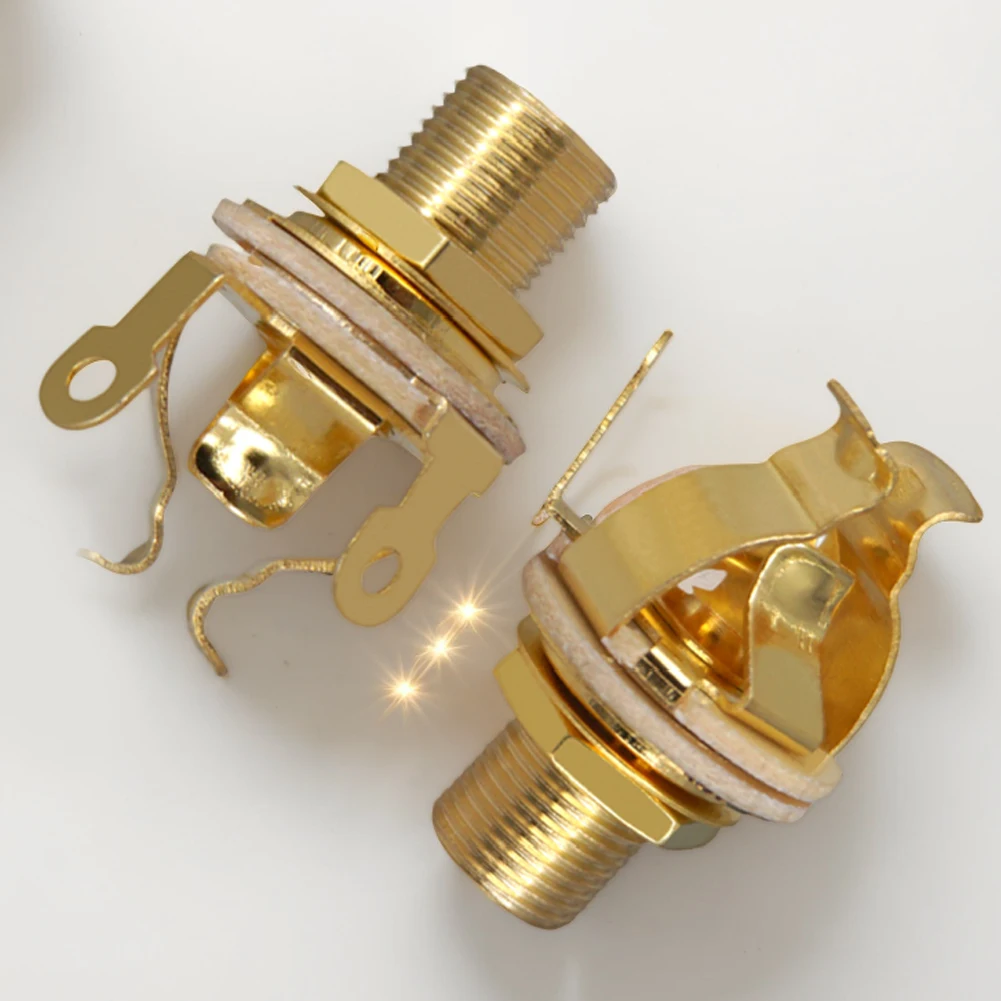 2Pcs 1/4 Inch 6.35Mm Input Jack-Plug Socket Input Plug Socket Guitar Socket Parts for Electric Guitar Bass