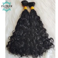 Cheveux en vrac pour tresser les cheveux humains vague lâche tresses cheveux Double dessiné extrémité complète en vrac Extensions de cheveux humains 1/2/3 paquets sans trame 3