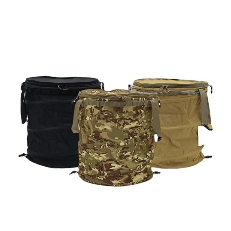 

Camping Trash Can Foldable Dirty Clothes Basket Portable Reusable Garden Yard Trash Bag Camp Garbage Storage Box Bin For Picnic