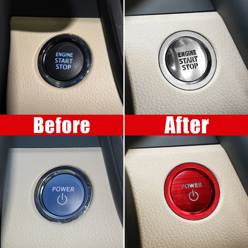 Hybrid Car Engine Start/Stop Button Ring Cover Circle Case