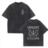 Violent Little Thing Vintage Unisex Harajuku O-Neck Dragon Rider Short Sleeve Cotton T-Shirts Fourth Wing Fan Gift Shirts 1