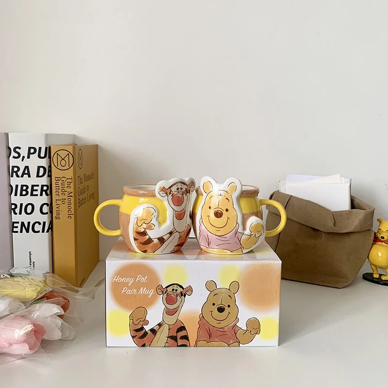 Disney Winnie the Pooh Honey Pot Cup Action Figure Toys Winnie Pooh Eeyore  Ceramics Cup Cute Coffee Tea Mugs - AliExpress