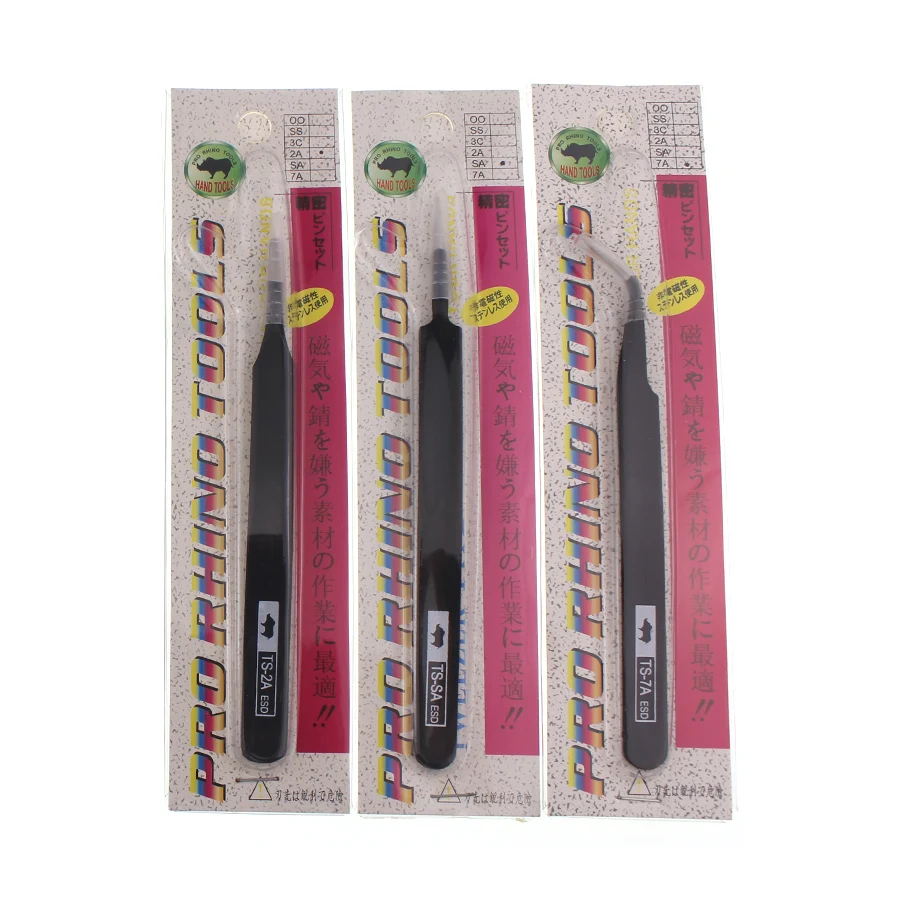 Japan RHINO TS-00 TS-2A TS-3C TS-7A TS-SA TS-SS ESD Series Tweezers for Watch and Cell Phone Repair Hand Tools