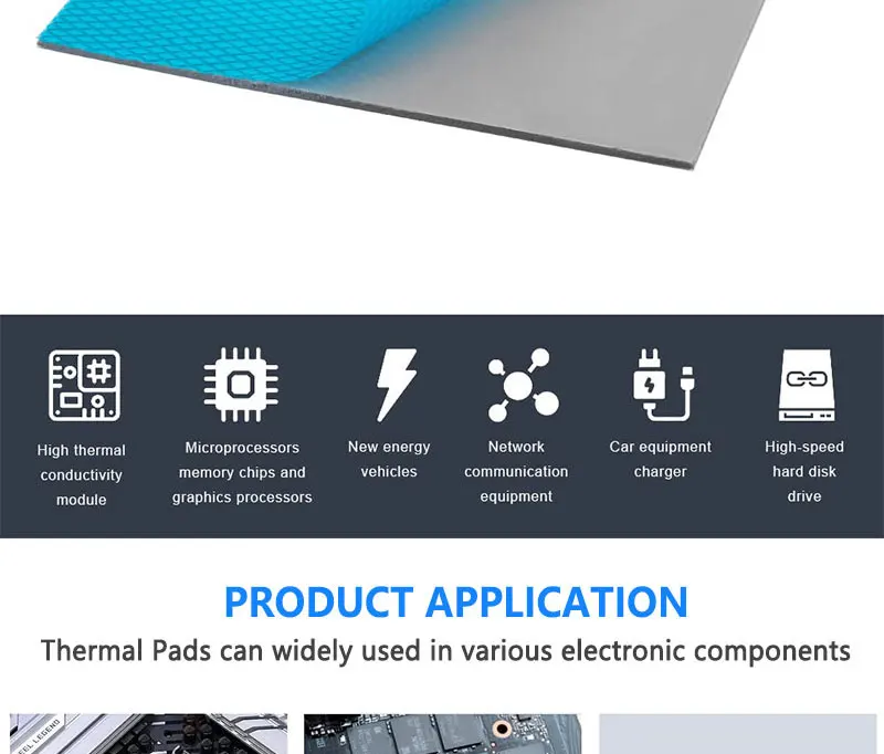 OEM 16W Heat Dissipation Silicone Pad CPU/GPU Graphics Card Water Cooling Therma
