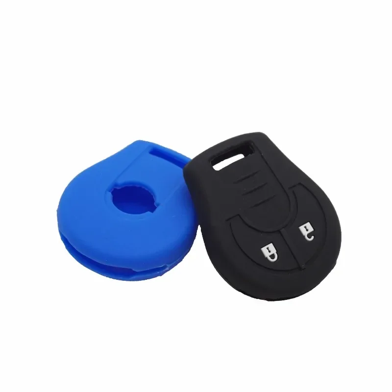 Silicone car key cover rubber key fob case holder for NISSAN March Sunny remote holder 2Button