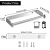 Space Aluminum Kitchen Roll Holder Wall Mounted Paper Towel Holder Kitchen Under Cabinet Roll Paper Holder for Bathroom Kitchen 6