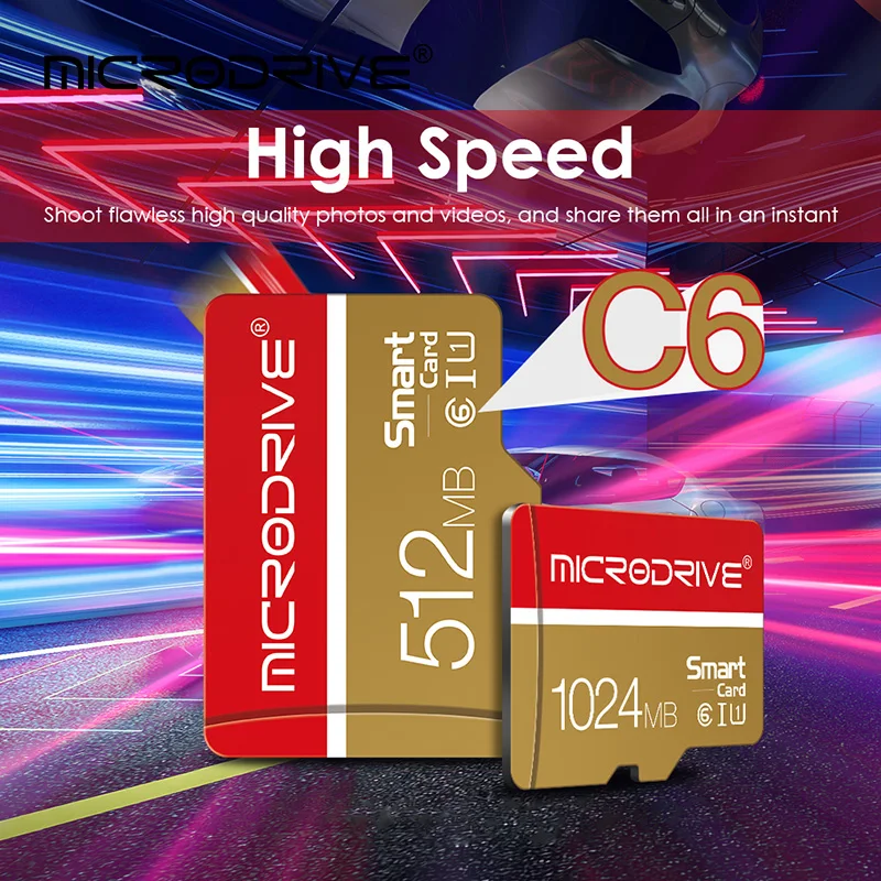 High-Speed Micro Flash Memory Card - Class 6 UHS-I, Available in Multiple Capacities