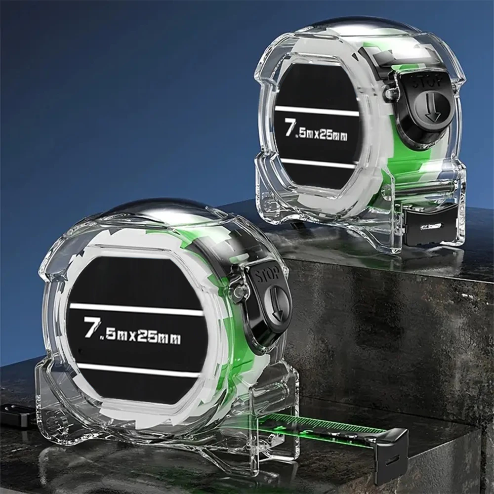 Self-Locking Tape Measure Fluorescent Tape Measure High Precision Thickened Wear-resistant Drop-proof 3/5/7.5/10M