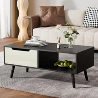 Modern Coffee Table, Wooden Cocktail Tables with Storage, Minimalist Hallway Table, Mid Century Modern Coffee Tables 1