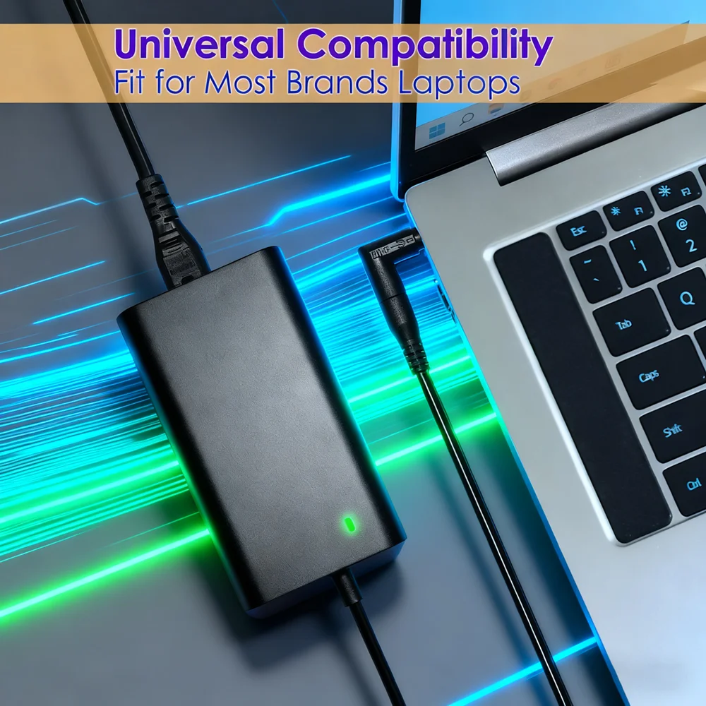 Universal 90W/65W Laptop Charger Adapter Power Supply Cord