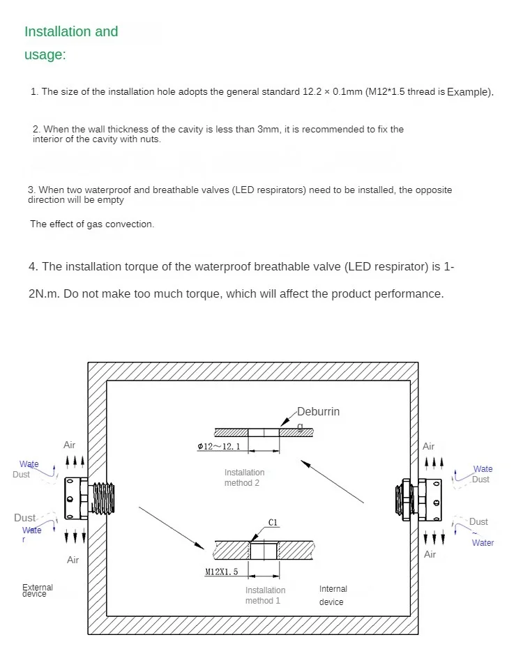Description Picture 5 of itemStainless Steel M12 Fermenter Exhaust Valve with Brass-nickel Plated Core Vents for Breathing and Pressure Relief