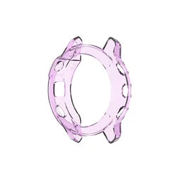 Clear TPU Smart Watch Protection Case - Enhanced Durability and Sleek Design - Fenix 6 6pro (Purple)
