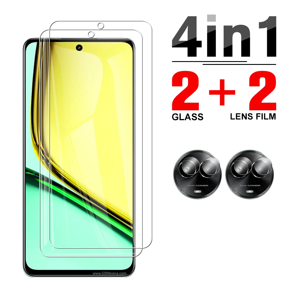 

4 в 1, прозрачное Защитное стекло для объектива камеры Realme C67