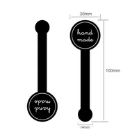 100Pcs Handmade Sealing Label Stationery Stickers Strap Shape 'HAND MADE' Sealing Label Stickers for Cake Packaging DIY Gifts 4